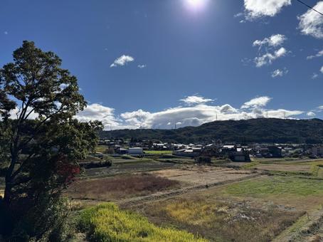 晩秋の長野県塩尻市 塩尻市,長野県,信州の写真素材