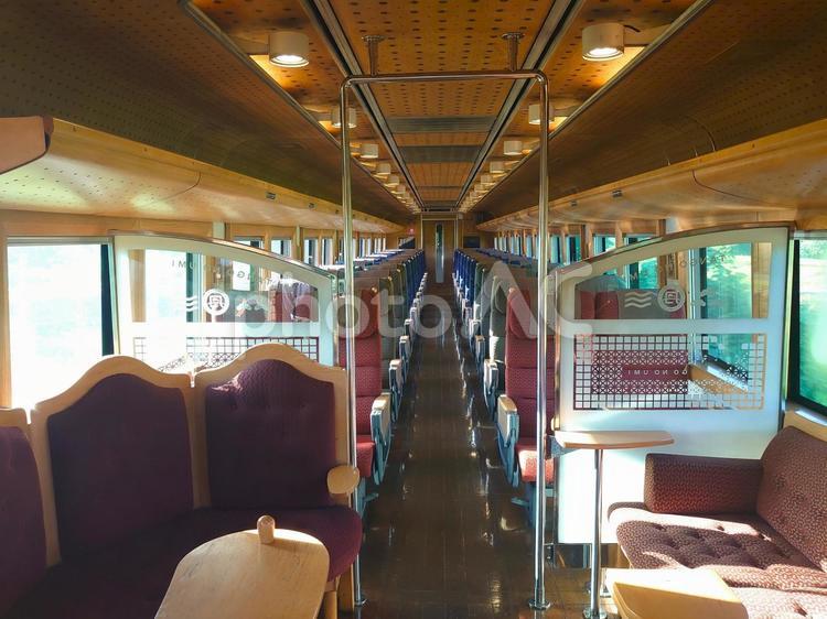 京都丹後鉄道　特急「丹後の海」車内　丹鉄 特急丹後の海,丹後の海,特急の写真素材