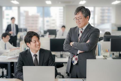 会社の働くシーン 会社の働くシーン オフィス,ビジネス,上司の写真素材
