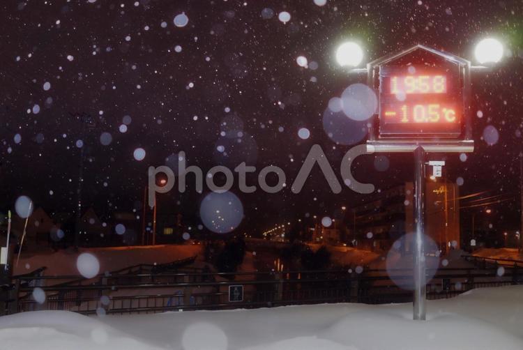 －１０．５℃ 冬,氷点下,寒いの写真素材
