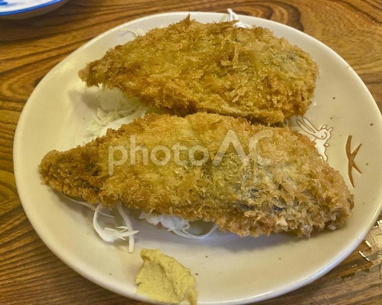 魚の揚げ物 揚げ物,魚の揚げ物,カラシの写真素材
