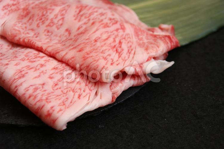 黒毛和牛ロースすき焼き用 ロース,すき焼き,牛の写真素材