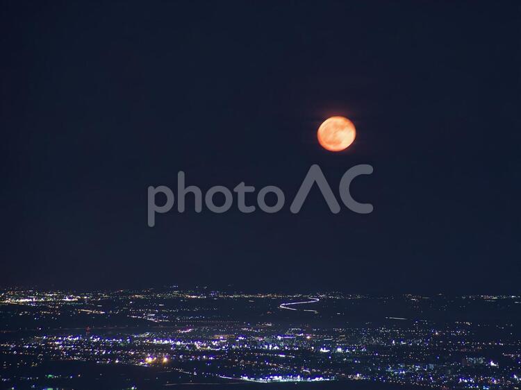 日本新三大夜景　札幌の夜景　光の絶景　札幌のブルー 夜景,都会,札幌の写真素材