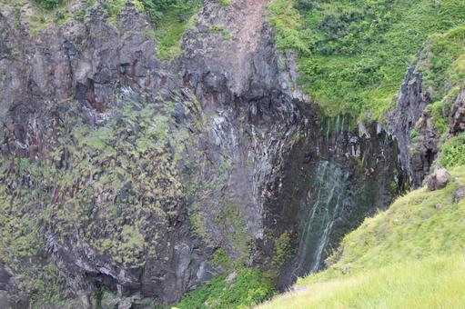フレペの滝 フレペの滝,知床半島,野原の写真素材