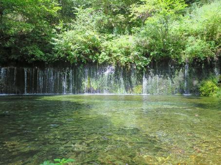 軽井沢の白糸の滝 白糸の滝,滝,軽井沢の写真素材