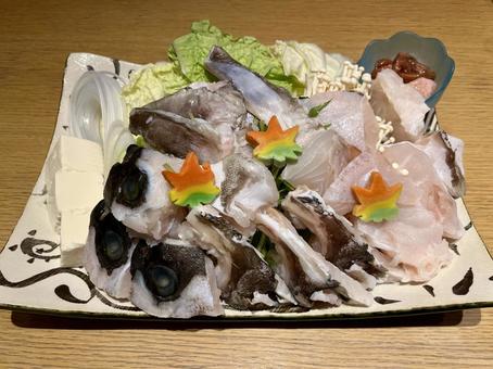 クエ鍋 クエ鍋 クエ,クエ鍋,具材の写真素材