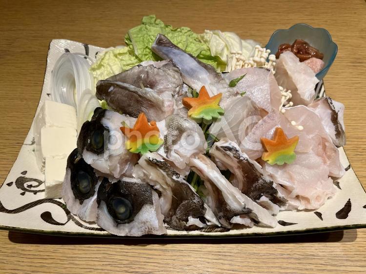 クエ鍋 クエ,クエ鍋,具材の写真素材