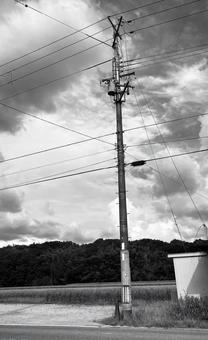 電信柱の写真