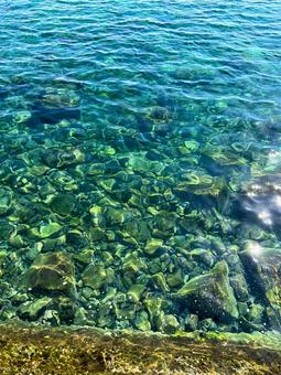 透き通る水面 透き通る水面の写真