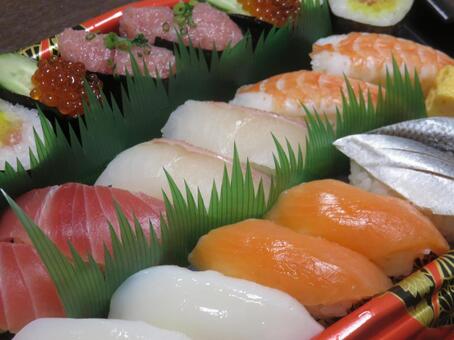 お寿司 お寿司,持ち帰り寿司,二人前の写真素材