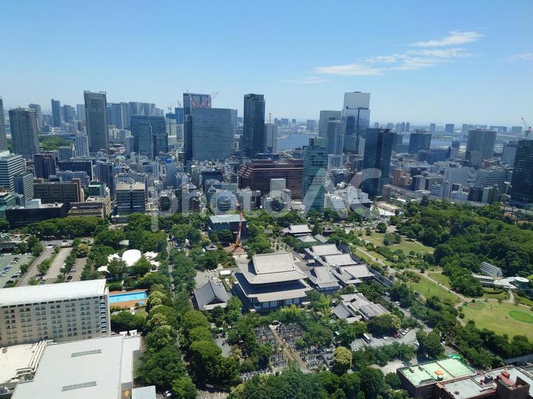 東京タワーからみた景色 街並み,東京,自然の写真素材