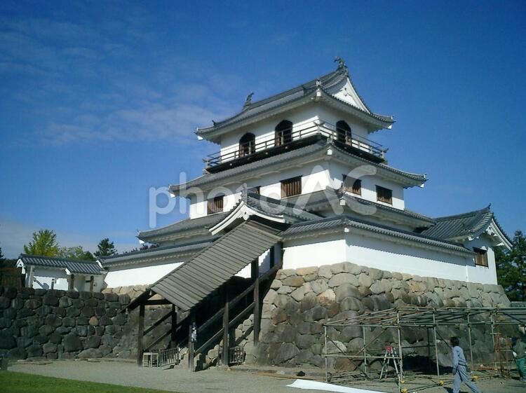 白石城三重櫓 白石城の写真素材