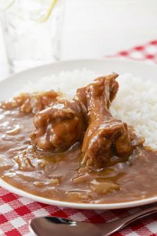 ホロっと柔らかい鶏手羽元カレー 手羽元カレー,カレーライス,手羽元の写真素材