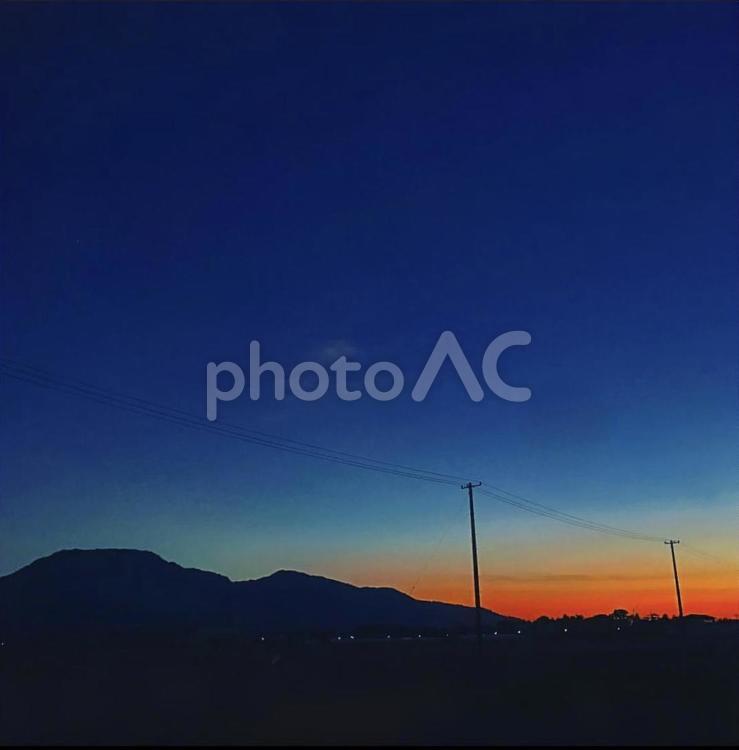 田舎の夕焼け 田舎,夕焼け,空の写真素材
