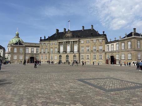 アマリエンボー宮殿 コペンハーゲン,宮殿,城の写真素材