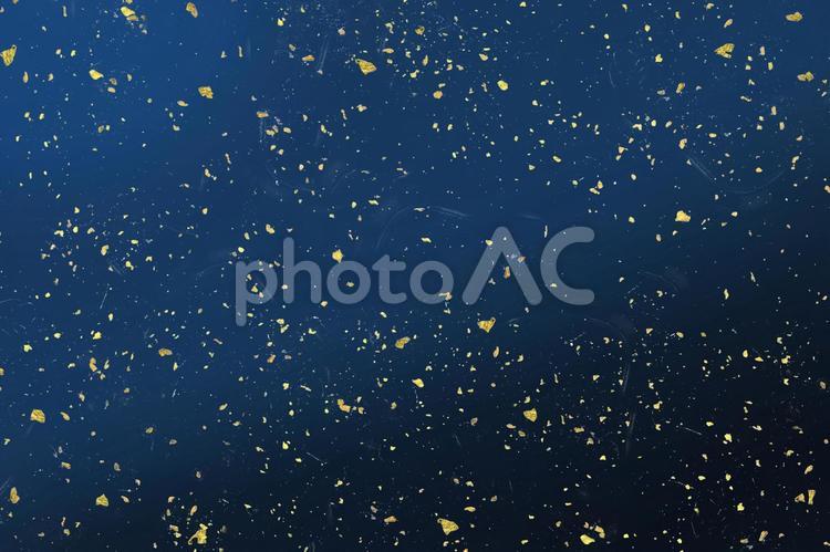 金箔散りばめた背景素材_青_グラデーション 金箔,和風,高級感の写真素材