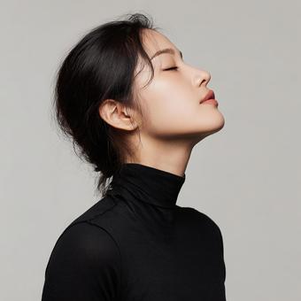 美しさと安らぎのポートレートの写真