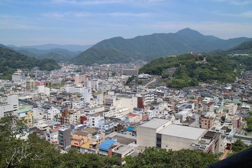 宇和島城からの眺め2 宇和島城からの眺め2 街並み,展望,宇和島城の写真素材