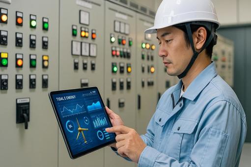 潮汐発電監視制御室 潮汐発電監視制御室の写真