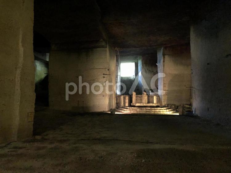 大谷石採掘場跡 大谷石採掘場,大谷,採石の写真素材