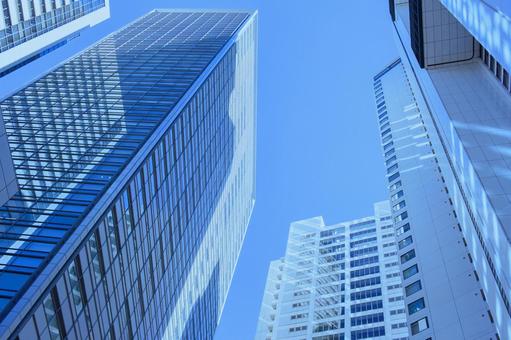 高層ビル　オフィス街 ビル,ビジネス,仕事の写真素材