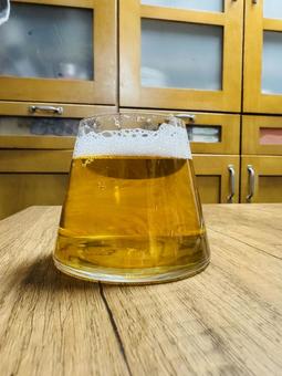 富士山グラス 富士山グラス ビール,お酒,飲み物の写真素材