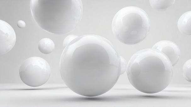 白のミニマルな球のイメージ 白のミニマルな球のイメージの写真