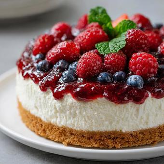 甘酸っぱいフルーツケーキの写真