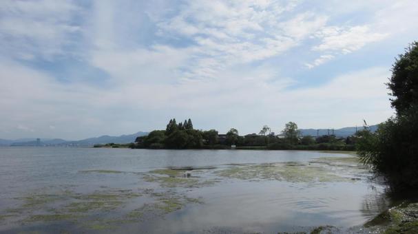 Photo, sakamoto castle, mitsuhide aki, lake biwa, 