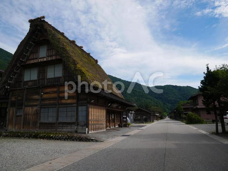 木造建築 合掌造り,古民家,日本家屋の写真素材