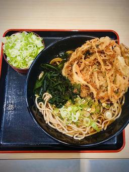 ネギたっぷりかき揚げ蕎麦 かき揚げ,かき揚げそば,蕎麦の写真素材