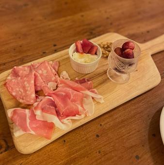 Photo, raw ham, ham, assorted, 