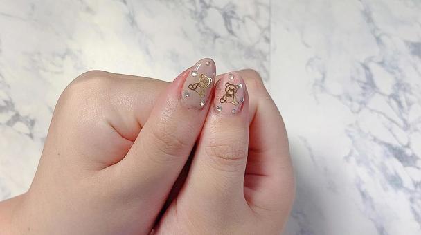 ネイル×親指 ネイル,ジェルネイル,セルフネイルの写真素材