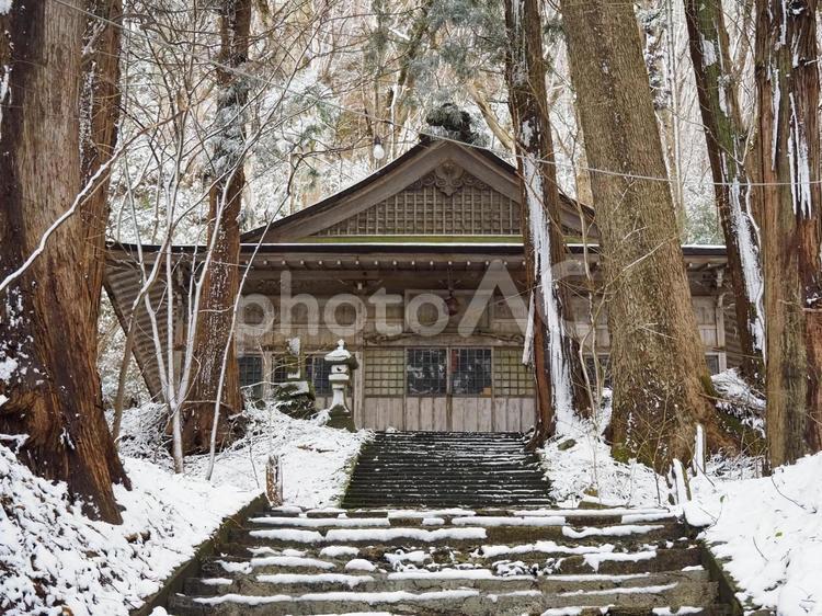 羽黒山湯上神社 福島県,会津若松市,羽黒山の写真素材