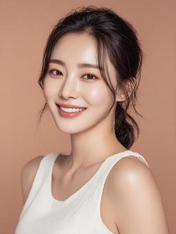 健康的で輝く笑顔の女性ポートレート 健康的で輝く笑顔の女性ポートレートの写真