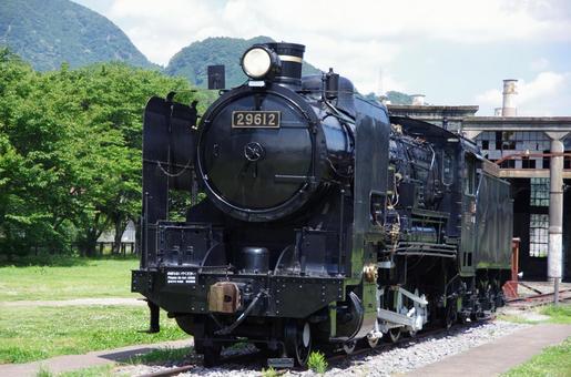 Photo, type 9600, steam locomotive, bungo mori roundhouse park, 