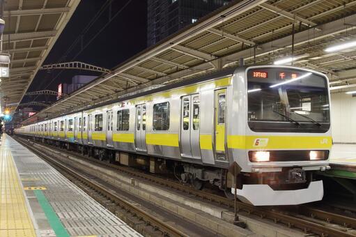 JR総武線、E231系0番台、B6編成 jr,総武線,e231系の写真素材