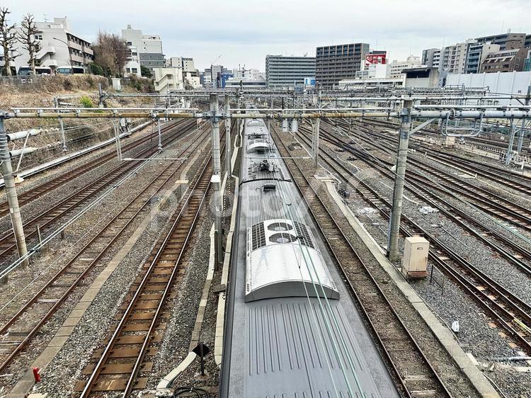 上野駅周辺　鉄道各路線　鉄道　路線 線路,鉄道,上野駅ホーム俯瞰の写真素材