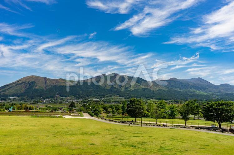 阿蘇の風景 阿蘇,熊本,道の駅の写真素材