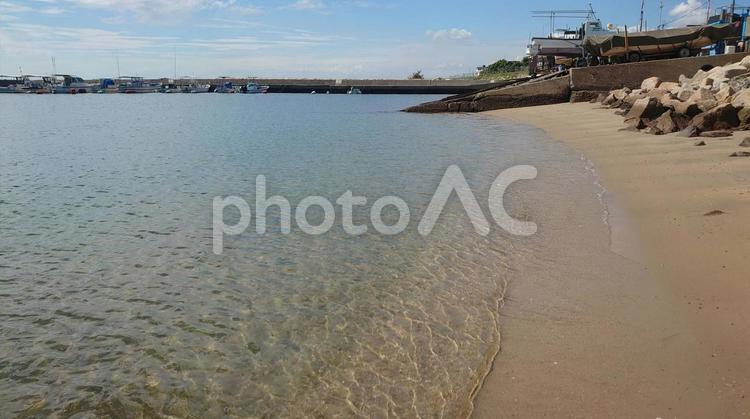 明石の浜辺(横) 浜辺,兵庫,明石の写真素材