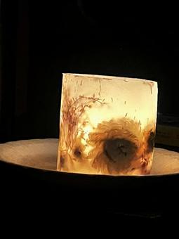 フラワーキャンドルA フラワーキャンドル,ロウソク,灯の写真素材