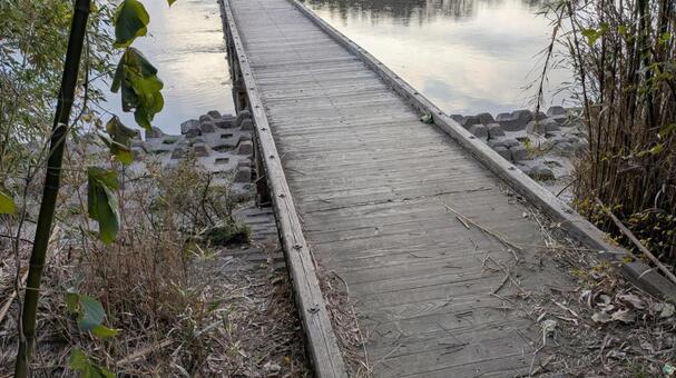 夕暮れの橋 橋,風景,景色の写真素材
