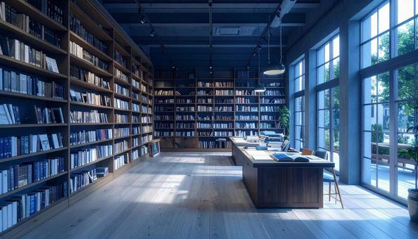 お洒落な図書館 お洒落な図書館の写真