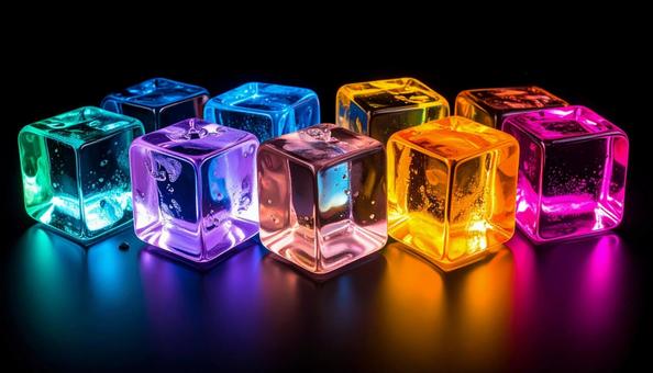 モダンなネオンアイスの写真