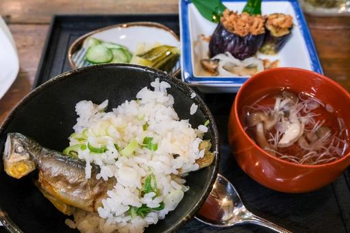 長瀞  丹一の鮎飯 鮎飯,丹一,鮎の写真素材