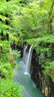 Takachiho Gorge Manai Falls, JPG Takachiho Gorge Manai Falls, JPG