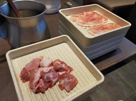 しゃぶしゃぶ 食べ放題 しゃぶしゃぶ 食べ放題 しゃぶしゃぶ,食べ放題,鶏肉の写真素材
