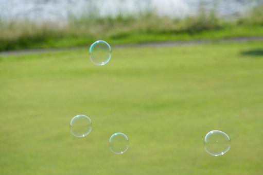 シャボン玉の写真