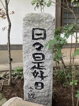 かえる寺の石碑 かえる寺の石碑の写真