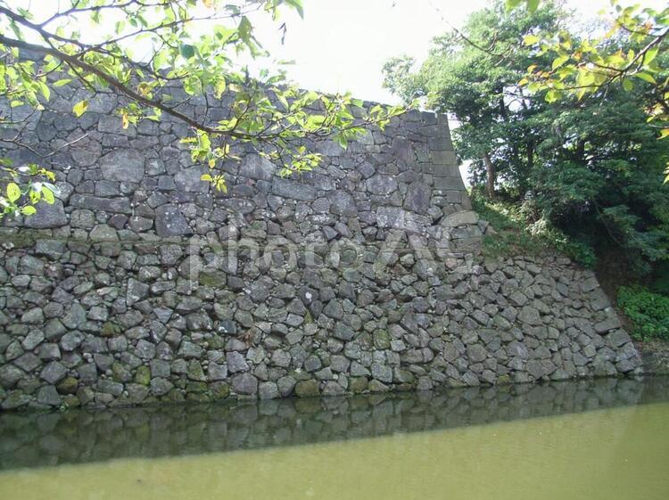 金沢城大手堀石垣 金沢城の写真素材